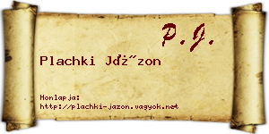 Plachki Jázon névjegykártya